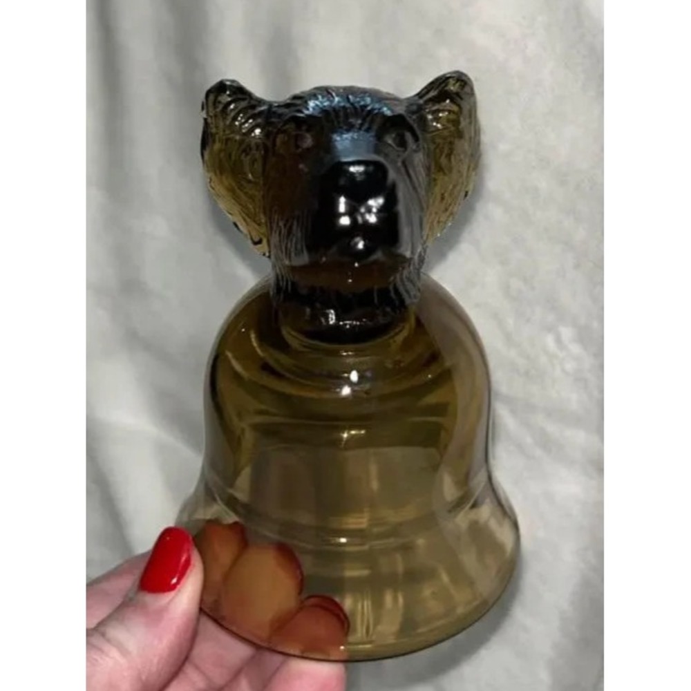 Vintage 1981 Avon Amber Glass Chesapeake Bay Retriever Dog Figurine - Picture 3 of 3